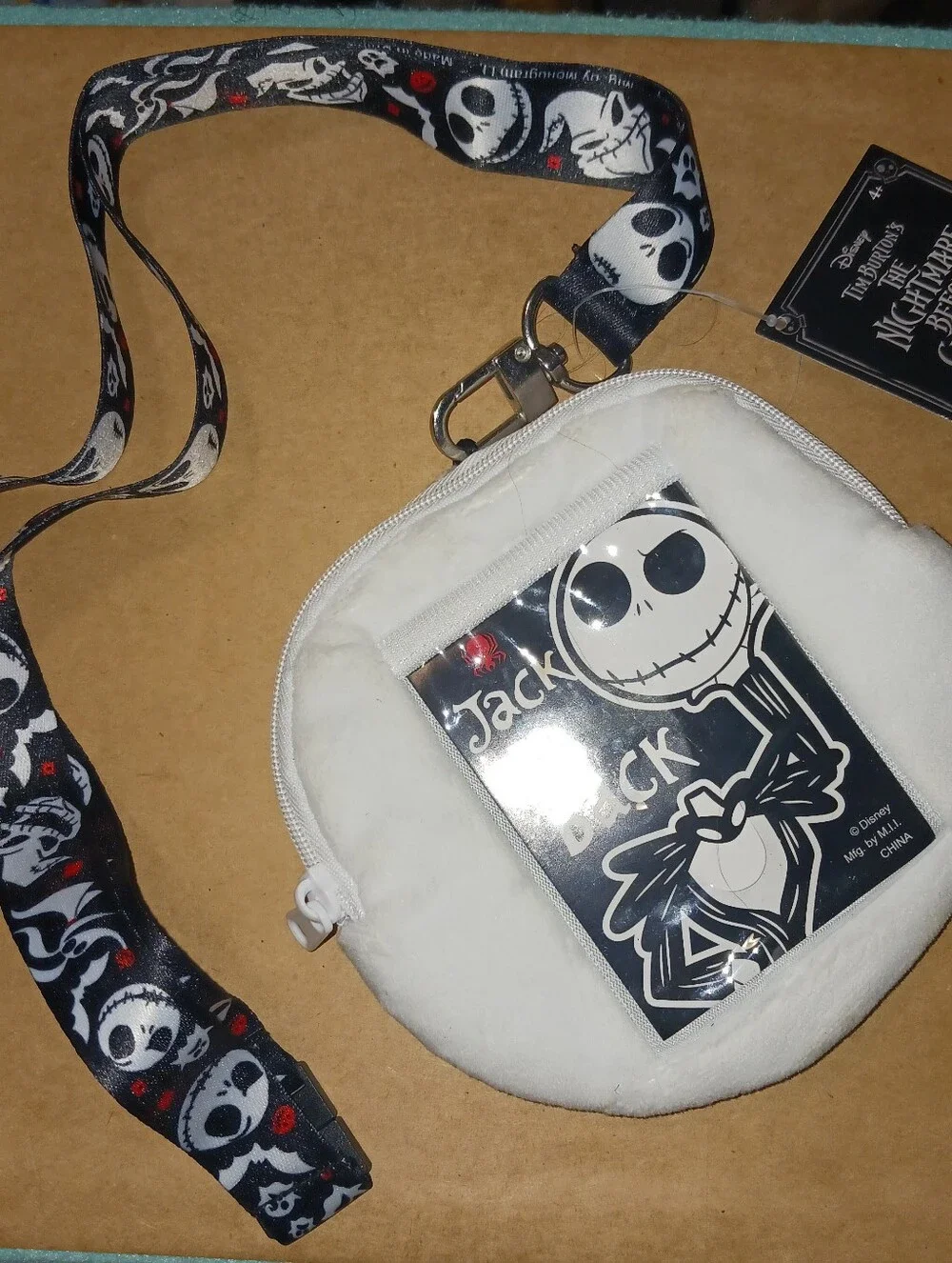 Disney Nightmare Before Christmas Jack Coin Purse Lanyard Card Holder NWT